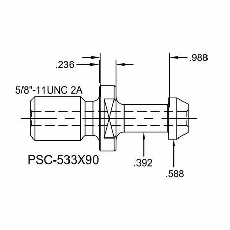 TJ DAVIES CO Coolant Through Retention Knob PSC-533X90